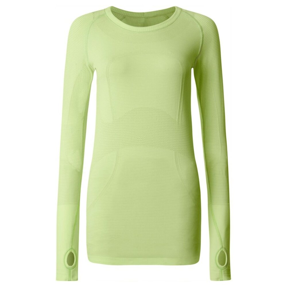 Lululemon | Heathered Ray Swiftly Tech Longsleeve Crew size 10 yellow green neon